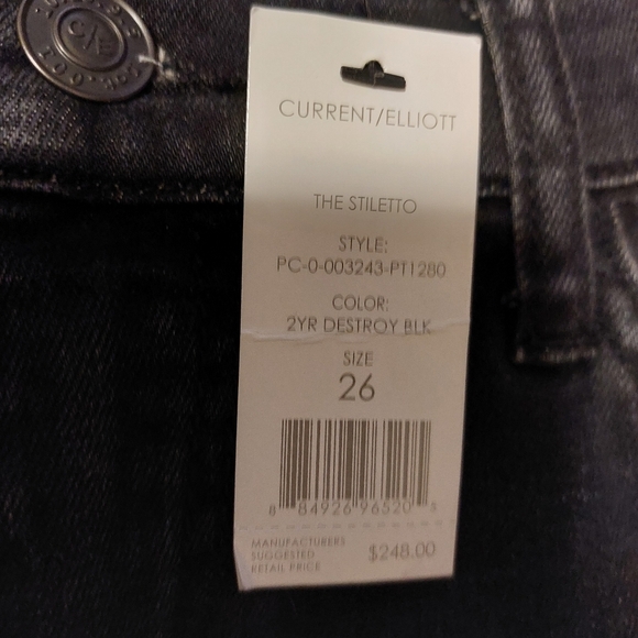 Current  Elliott the stiletto jeans bnwt size 26 - Picture 5 of 8